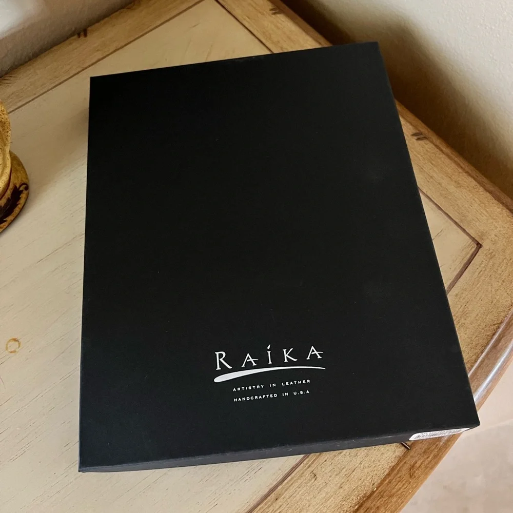 NWT Raika Handcrafted Leather Picture Frame Turquoise 5